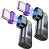 Junichi Set di 2 adattatori magnetici USB C, girevoli a 180°, 16 pin, PD 240 W, ricarica rapida, adattatore USB-C per iPhone 17/16/15, MacBook, iPad, Samsung Galaxy, Google Pixel, laptop