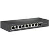 Davuaz Switch Ethernet non gestito Davuaz 2.5G con 8 porte 2.5G Base-T e 1 porta Uplink 10G SFP, compatibile con 100/1000/2500Mbps, design senza ventole, Plug & Play, switch di rete 2.5Gb in metallo