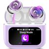 VEKJ Cuffie, Cuffie per Dormire con Touch Screen, 48 Ore Auricolari Bluetooth, Uva viola