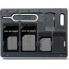 CKANDAY Set di Supporti per Schede SIM con Perni Apri Vassoio - Strumenti di Archiviazione per Schede di Memoria Micro Nano SD Standard - 3 Adattatori e 1 Pin di Espulsione
