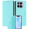 MOJIA Custodia per Xiaomi 17T Pro, Resistente a Cadute e Graffi, Alta Qualità PU Pelle Stile Portafoglio Cover Folio con Chiusura Magnetica. Light Blue