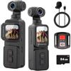 ydi 5K Fotocamera per Vlog con Touchscreen, Videocamera Portatile Wi-Fi POV Camera con Lente Elettrica Ruotabile a 270°, Rilevamento del Volto, Telecomando, Microfono Esterno, Scheda da 64GB