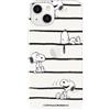 LA CASA DE LAS CARCASAS Custodia compatibile con iPhone 15 ufficiale Peanuts Snoopy Stripes per proteggere il tuo cellulare, custodia in silicone flessibile trasparente con licenza ufficiale Snoopy