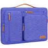 MOSISO 13,3 pollici Custodia Laptop, 13-13.3 pollici Custodia PC Compatibile con MacBook Air/Pro 13/Pro 14, HP Dell Acer ASUS, Lato Aperto Borsa con 4 Cerniera Tasche&Maniglia, Blu Reale