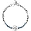 S'Agapõ Bracciale Uomo in Acciaio e Zirconi con Simbolo Rosa dei Venti | Collezione Nautika - SNK18
