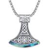REDSUN Collana con martello vichingo Thor, in argento Sterling 925, con punta di freccia/ancora/martello, ciondolo celtico, amuleto, gioiello per uomo, figlio, ragazzo, donna, uomo, unisex, Argento