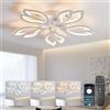 SUCIKORIO Plafoniera LED Soffitto Moderna, Dimmerabile 48W LED Lampada da Soffitto 2700K-6500K 5%-100% Lampadario Soggiorno in Acrilico Plafoniere Camera da Letto Con Telecomando e APP