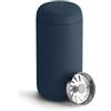 Fellow Carter Move - Tazza da viaggio - Tazza da caffè e tè in acciaio inossidabile con isolamento sottovuoto con interno in ceramica e paraspruzzi, blu pietra, tazza da 355 ml