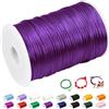 CAMAL 2mm Filo per Braccialetti, Fili Nylon per Braccialetti 100m Filo Nylon Cordoncino per Collane Fai Da Te, Cordino per Braccialetti, Gioiello, Perline, Artigianato (Viola)