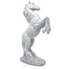 LEPENDOR Statua in resina di cavallo in piedi per la decorazione domestica Scultura di ornamento animale Allevamento Figurina di arte del cavallo Scultura decorativa - Bianca