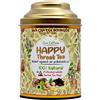 SAN-CHA Sancha Tea Boutique Happy Throat Tea | Tè senza caffeina (25 pezzi) | Bustine da tè biodegradabili al 100% | Borse da tè a piramide | Tè alle erbe | Tè per collo cattivo | mescolato con liquirizia