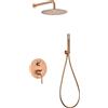 IMEX GPM039/ORC Monza Conjunto Grifo Ducha Monomando Empotrado Oro Rosa Cepillado