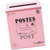 KinderCoring Cassetta Postale in Ferro Da Parete Cassetta Lettere Decorativa Scatola Suggerimenti Portalettere con Ampia Capacità Adatta per Giardino, ROSA