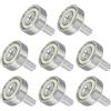 QUARKZMAN 8Pz Rotelle Box Doccia 19mm x 6mm Passo 4mm, Ruote di Ricambio Puleggia a Rulli con Cuscinetti in Acciaio per Guida Binari per Porte Scorrevoli Finestre, M6 x 10mm Filettatura