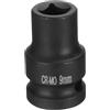 QUARKZMAN Presa 4 Punti Quadrata 1/2 Drive 9mm Presa Impatto Quadrata Metrica CR-MO Nera Standard Presa per Ruote Pneumatica Strumento per Riparazioni Auto Manutenzione Meccanica Domestico