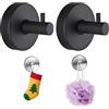 YUANQIAN 2 ganci a ventosa in acciaio inox, impermeabili, senza trapano, resistenti ganci per doccia, bagno, cucina, porte in vetro, finestre, decorazioni per feste/ghirlande (fino a 10 kg)