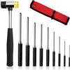 SANOU Punzoni per Perni 9 Pezzi Punzoni per Perni Cilindrici Punzoni per Perni - 1,5 mm/2 mm/2,5 mm/3 mm/4 mm/4,5 mm/5,5 mm/6 mm/8 mm