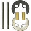 Schläfer 405412 | Kit di Fissaggio Universale per Montaggio Rubinetto Monoforo e Miscelatore del Lavabo, Bidet e Lavello Cucina a 2 Fori, con vite M6 da 80 mm Piastra in Acciaio e Dado in Ottone.