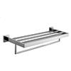 Kelelife Mensola da parete moderna cromata per asciugamano da bagno, in acciaio inox SUS304, 60 cm
