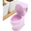 Yhsioaklo Giocattolo sedile del water | WC in miniatura | Toilette per bambole | Bambola bambola ciotolà con filo per la casa delle bambole