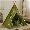 FSMYYXGS Tende Indiana Teepee, Teepee Play Tent, Durable Polyester Fabric for Indoor Outdoor PlayroomLavabile per Interno/Esterno, Birthday Gift for Boys Girls (A, 1.6CM)
