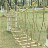 HAZEK Ponte All'aperto per L'asilo Attrezzatura per L'allenamento Fitness Sportivo per Bambini Ponte in Legno Massello Ponte Dell'equilibrio Ponte da Arrampicata Giocattoli(Size:2m)