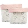Hello Kitty - Set Ceste Portaoggetti Morbide per Bambini - 2 Pezzi - Pieghevoli e Leggere - Organizer Cameretta per Vestiti, Giocattoli, Pannolini - Prodotto Ufficiale Sanrio