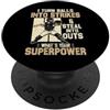 Baseball Player Gifts Baseball Catcher T Design Divertente Baseball Catcher Backstop PopSockets PopGrip Adesivo