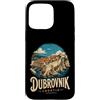 Croatia Souvenir Gift Custodia per iPhone 15 Pro Max Vintage Dubrovnik Croazia viaggio souvenir regalo punto di riferimento