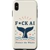 Nature Before Bots Custodia per iPhone XS Max Umorismo retrò da attivista oceanico contro la protesta contro le balene