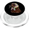 Vintage Retro Knitting Cute Lover Women Labrador Retriever Dog Granny Square Crochet Yarn Crochet Yarn Crochet PopSockets PopGrip per MagSafe