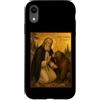 Icone epiche ortodosse Custodia per iPhone XR Icona ortodossa di San Serafino di Sarov con un orso