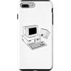The New Antique Custodia per iPhone 7 Plus/8 Plus Stampa retrò di computer e floppy disk