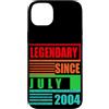 Lustige Geburtstagssprüche zum 22. B-Day Custodia per iPhone 14 Plus 22° compleanno leggendario dal luglio 2004 frase di compleanno