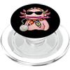 Vintage Retro Knitting Cute Lover Women Axolotl Amphibian Granny - Filato quadrato per uncinetto PopSockets PopGrip per MagSafe