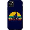 So Cool Designs Custodia per iPhone 11 Pro Max Triciclo adulto Silhouette Horizon donna in bicicletta