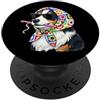 Vintage Retro Knitting Cute Lover Women Filato quadrato per uncinetto Australian Shepherd Dog Aussie Granny PopSockets PopGrip Adesivo