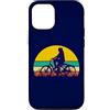 So Cool Designs Custodia per iPhone 12/12 Pro Triciclo adulto Silhouette Horizon donna in bicicletta