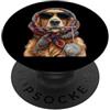 Vintage Retro Knitting Cute Lover Women Golden Retriever Dog Granny Square Crochet Yarn Crochet Yarn Crochet PopSockets PopGrip Adesivo