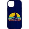So Cool Designs Custodia per iPhone 15 Plus Triciclo adulto Silhouette Horizon donna in bicicletta