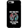 Alpha Wolf Sigma Moon Greek Alpha Wolf S Custodia per iPhone 7 Plus/8 Plus Nascondi tua moglie The Alpha is Here Wolf Maschio Werwolf Meme