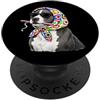 Vintage Retro Knitting Cute Lover Women Pitbull Pittie Dog Granny - Filato quadrato per uncinetto PopSockets PopGrip Adesivo