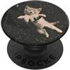 Cat Humor Minimalist Art Cute Theme (Spa Divertente gatto gattino nello spazio carino vintage arte retrò PopSockets PopGrip Adesivo