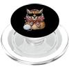 Vintage Retro Knitting Cute Lover Women Filato quadrato per uncinetto Big Floppa Caracal Cat Meme Granny PopSockets PopGrip per MagSafe