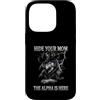Alpha Wolf Moon Sigma Greek Alpha Wolf S Custodia per iPhone 14 Pro Nascondi la tua mamma The Alpha is Here Wolf Maschio Werwolf Meme