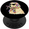 Vintage Retro Knitting Cute Lover Women Labrador Dog Granny Square Crochet Yarn Crochet Lover PopSockets PopGrip Adesivo