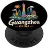 China Souvenir Gift Regalo disegnato a mano del punto di riferimento del souvenir di viaggio di Guangzhou Cina PopSockets PopGrip Adesivo