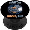 Duck Breeds Waterfowl Animal Cute Ducks Mi piacciono davvero le anatre Ok Animal Blue Swedish Duck PopSockets PopGrip Adesivo
