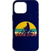 So Cool Designs Custodia per iPhone 16 Pro Max Triciclo adulto Silhouette Horizon donna in bicicletta