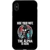 Alpha Wolf Sigma Moon Greek Alpha Wolf S Custodia per iPhone XS Max Nascondi tua moglie The Alpha is Here Wolf Maschio Werwolf Meme